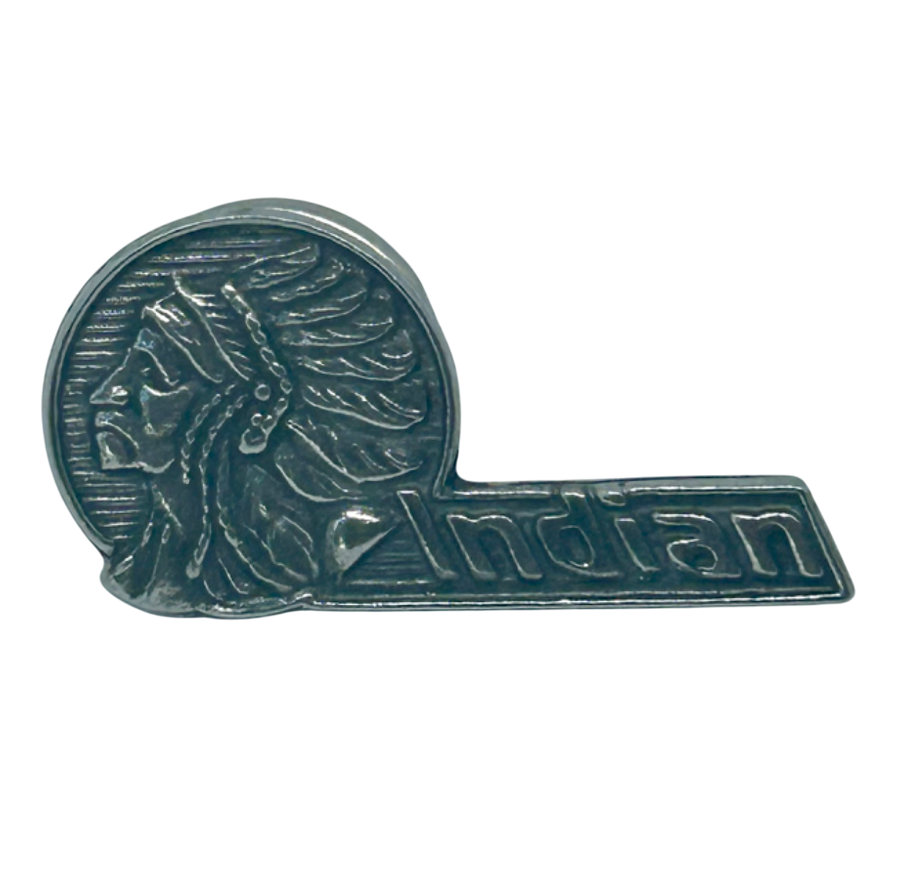 Indian Motorcycle Lapel Pin - Vintage reproduction Indian badge pin - Pewter