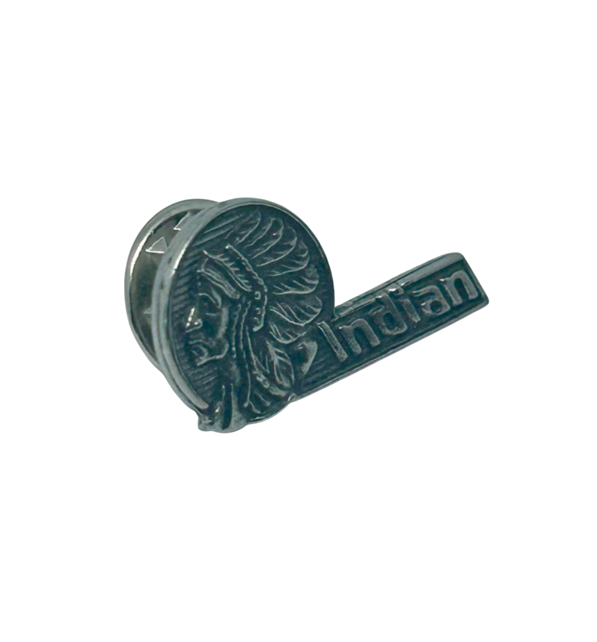 Indian Motorcycle Lapel Pin - Vintage reproduction Indian badge pin - Pewter