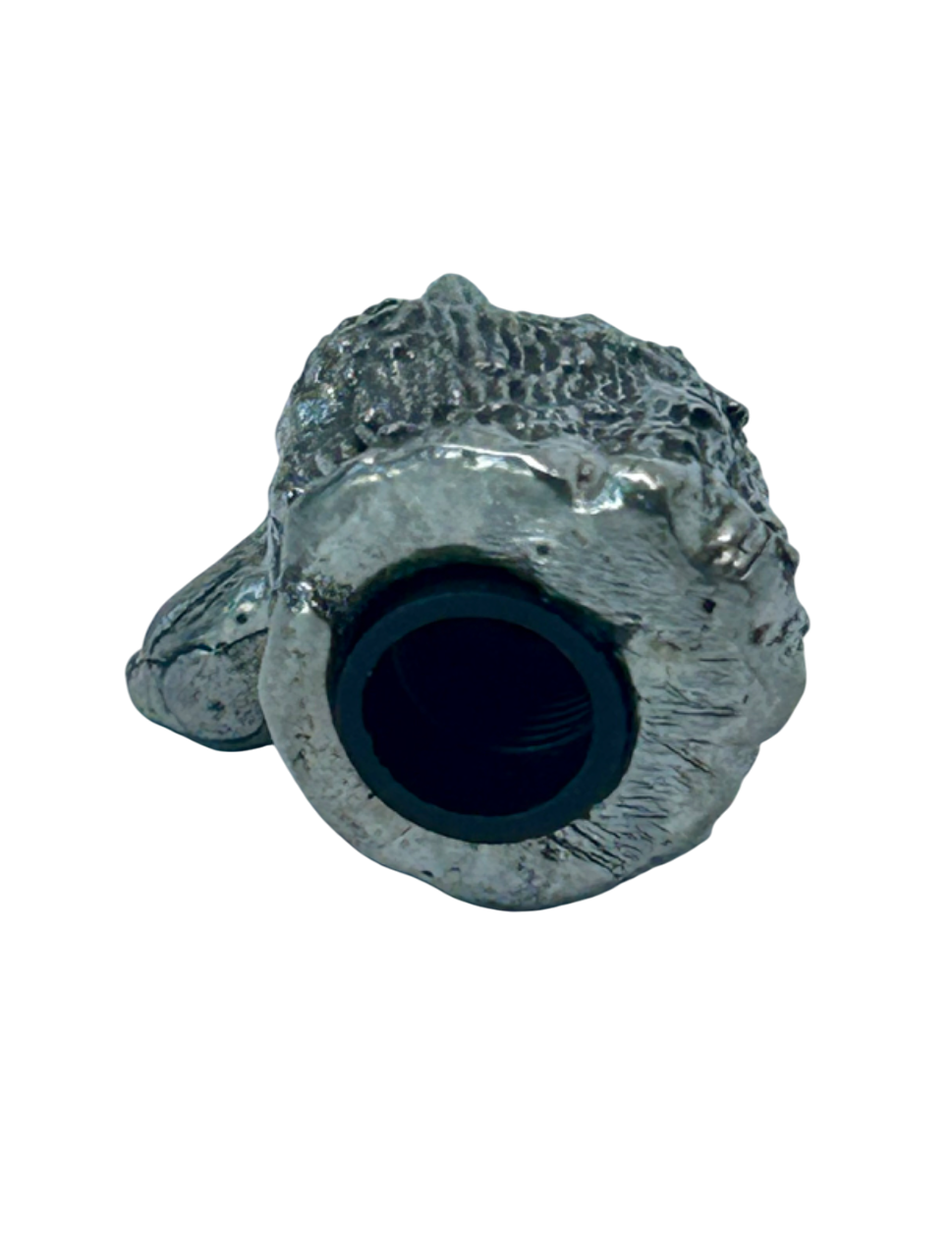 Pewter Wolf Head Tire Stem Valve Caps