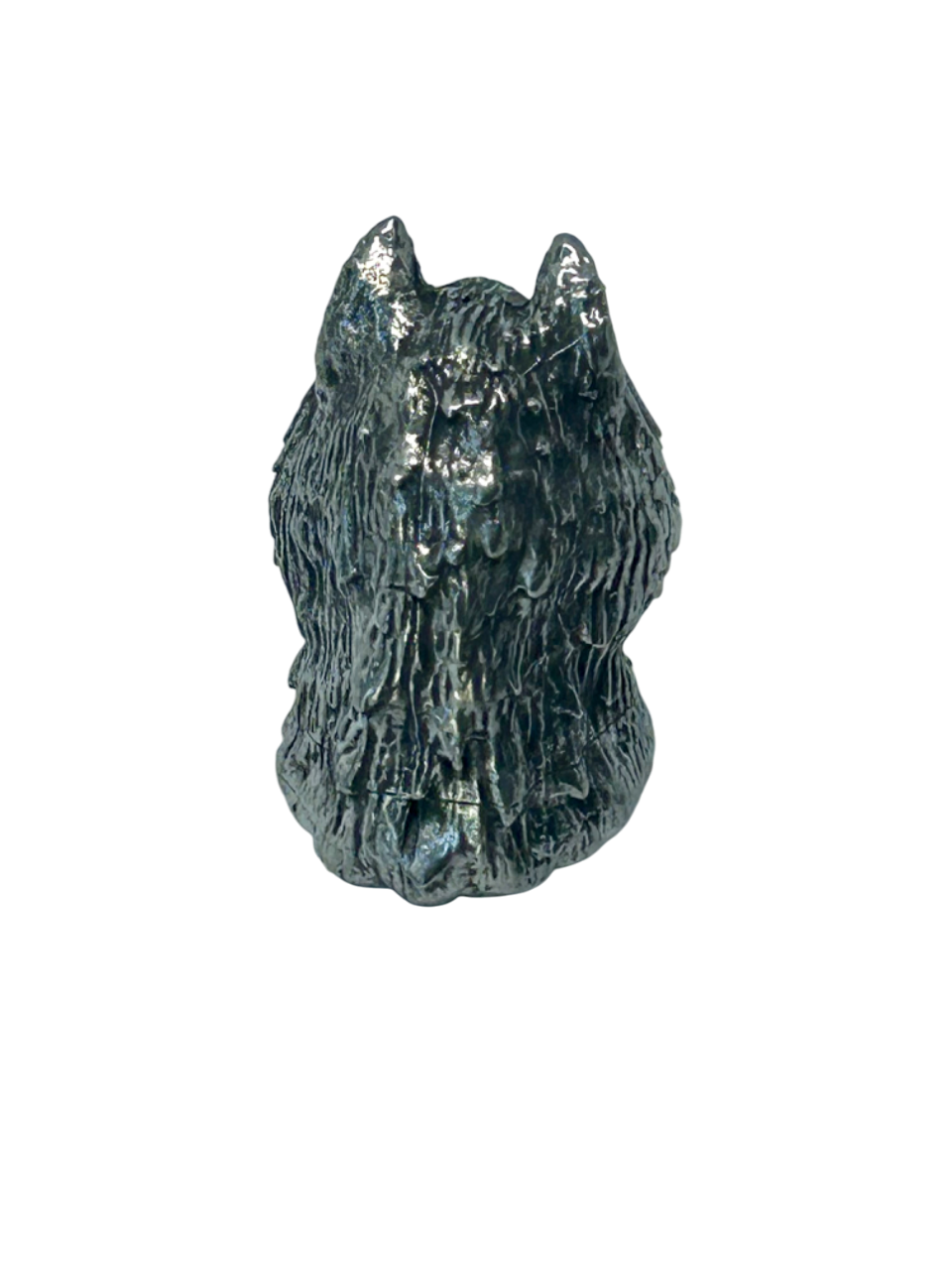 Pewter Wolf Head Tire Stem Valve Caps
