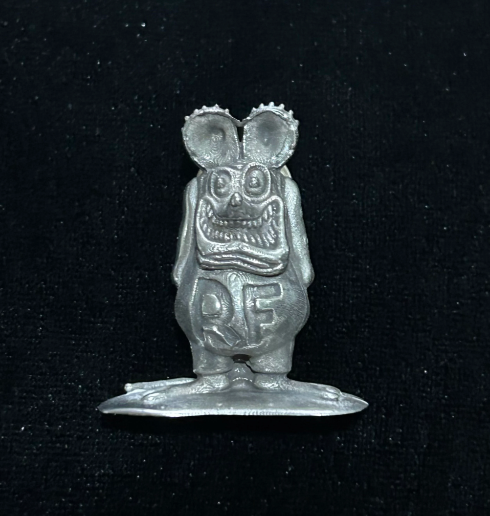 Rat Fink Solid Pewter Lapel Pin - Unique Big Daddy Ed Roth Collectible Badge