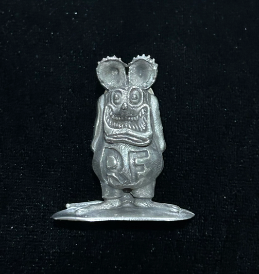 Rat Fink Solid Pewter Lapel Pin - Unique Big Daddy Ed Roth Collectible Badge