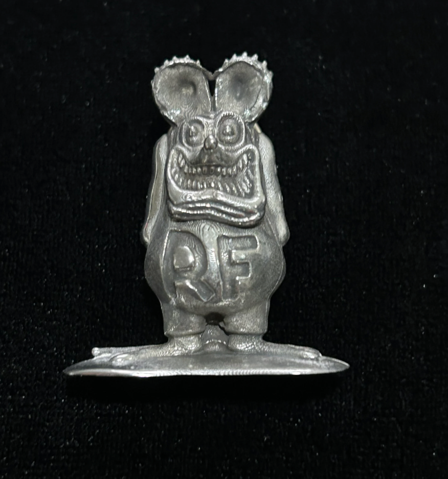 Rat Fink Solid Pewter Lapel Pin - Unique Big Daddy Ed Roth Collectible Badge
