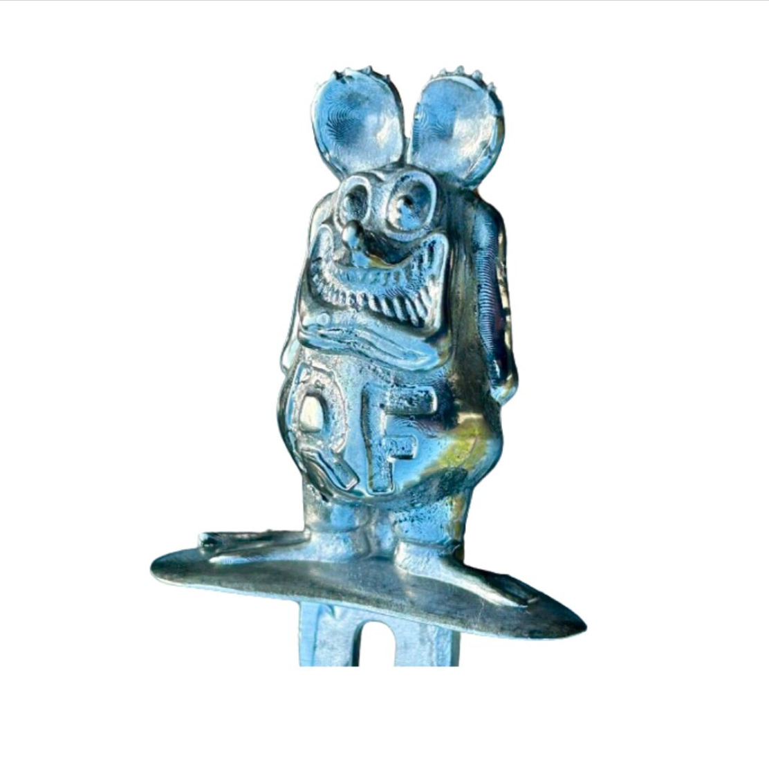 Large Pewter Ed Roth Rat Fink Licence Plate Topper