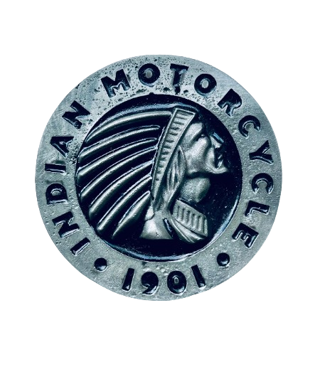 Indian motorcycle LARGE medallion vintage 1950's Indian Motorcycle design badge - decorative Indian Motorcycle art - Vintage Indian badge