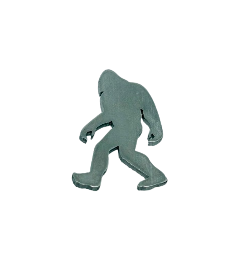 Sasquatch lapel pin - pewter sasquatch badge - Sasquatch pin badge - Sasquatch silver lapel pin