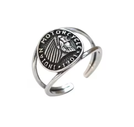 Indian Motorcycle Silver plated ring - Indian headdress ring - Indian Motorcycle small size stainless steel ring - ladies ring