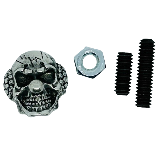 Evil clown license plate bolt - Clown bolt cover - Motorcycle license plate bolts - Pewter Clown - Smiling clown plate bolt - SOLD PER PIECE