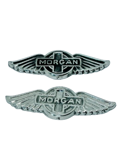 Morgan car badge - pewter Morgan crest - Morgan car medallion made of pewter - Morgan Motor Cars UK badge