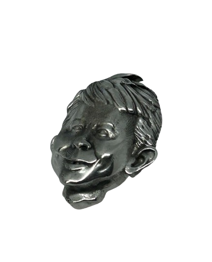 Alfred E Neuman pewter lapel pin - Mad magazine pin badge - Alfred E Neuman lapel badge made of solid pewter - 3d Alfred E Neuman pin