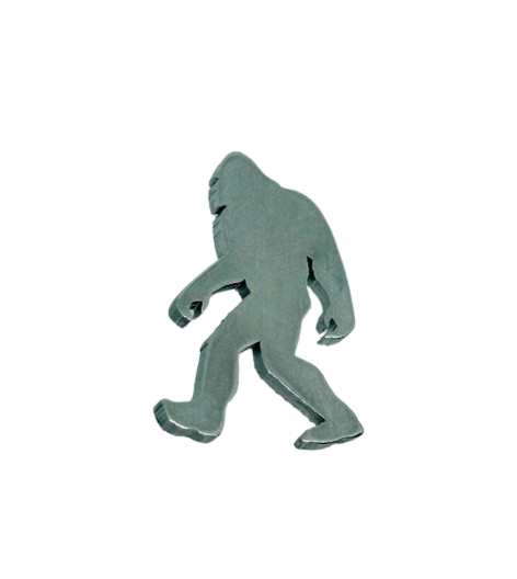 Sasquatch lapel pin - pewter sasquatch badge - Sasquatch pin badge - Sasquatch silver lapel pin