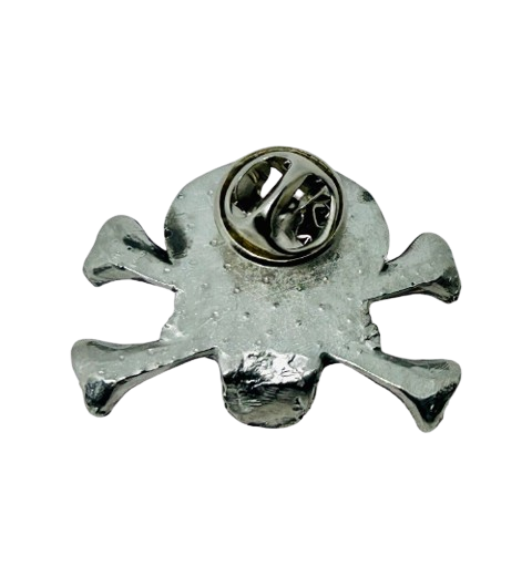 Skull and crossbones pewter lapel pin - skull lapel pin - skull badge - Pewter skull - Skull Crossbones pin badge in solid pewter - skull