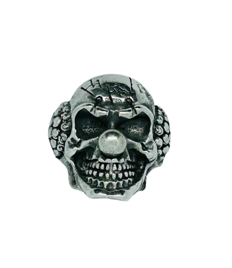 Evil clown license plate bolt - Clown bolt cover - Motorcycle license plate bolts - Pewter Clown - Smiling clown plate bolt - SOLD PER PIECE