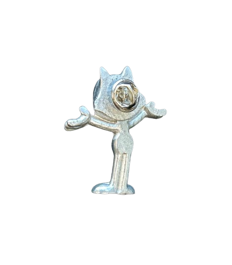 Felix the cat solid pewter lapel pin - smiling cat pin - Felix lapel pin - Cartoon Felix the Cat badge - Felix the cat lapel badge