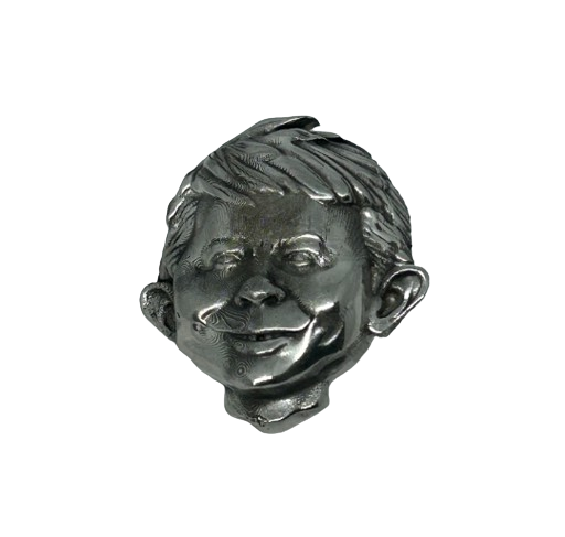 Alfred E Neuman pewter lapel pin - Mad magazine pin badge - Alfred E Neuman lapel badge made of solid pewter - 3d Alfred E Neuman pin