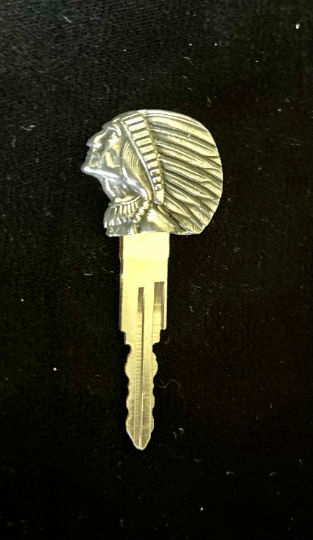 Indian Motorcycle key topper - Indian key top - Indian riders pewter keytag - Indian riders key - Pewter key top Indian Chief - IMRG key top