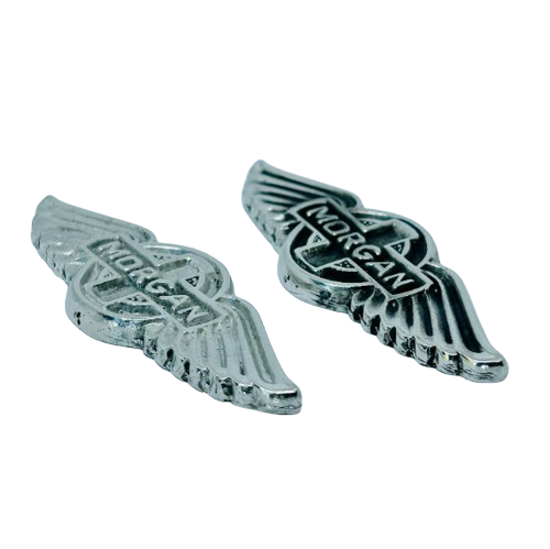 Morgan car badge - pewter Morgan crest - Morgan car medallion made of pewter - Morgan Motor Cars UK badge