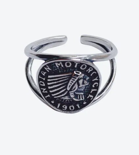 Indian Motorcycle Silver plated ring - Indian headdress ring - Indian Motorcycle small size stainless steel ring - ladies ring