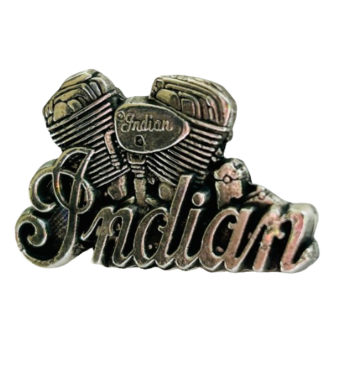 Indian Motorcycle lapel pin - Reproduction Indian Motorcycle lapel pin - Pewter Indian Riders lapel pin Indian Motorcycle collectible badge