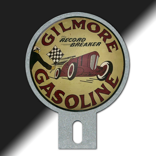 Vintage Gilmore Gasoline license plate topper - Gilmore Gasoline Plate topper