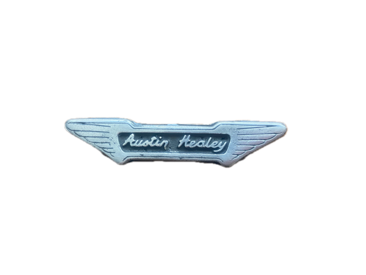 Hand Cast Solid Pewter Austin Healey Badge – Classic Wing Emblem – Flat Back for Easy Adhesion – Vintage British Car Restoration