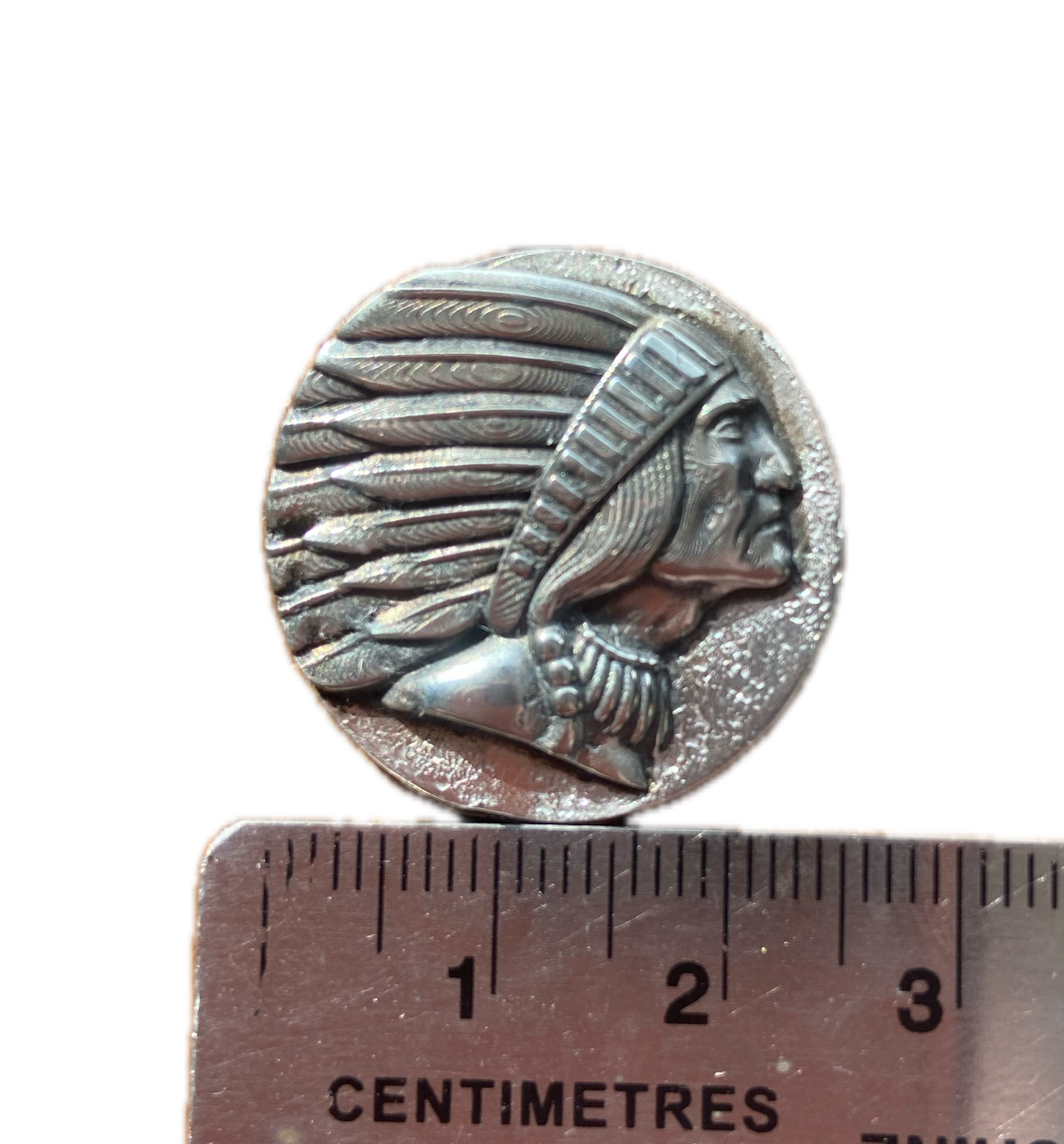 Indian Motorcycle Chief Pewter Lapel Pin - IMRG Biker Vest Badge - Handmade