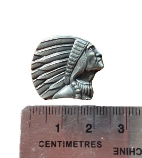Indian Motorcycle Chief Pewter Lapel Pin - IMRG Biker Vest Badge - Handmade