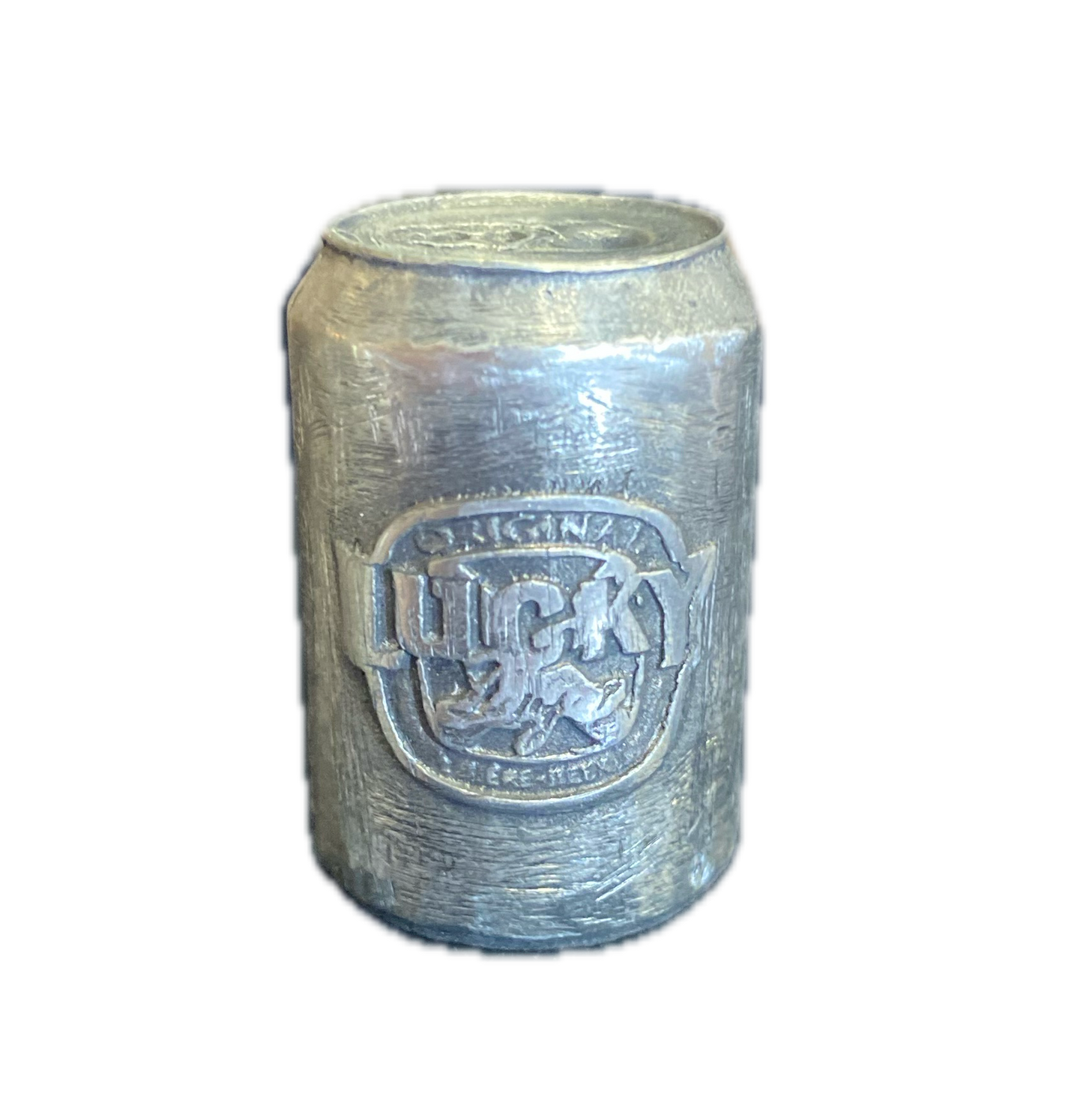 Pewter Beer Can Licence Plate Bolts -- Budweiser, Pabst Blue Ribbon, Lucky Larger -- Car, Truck and Trailer Accessories