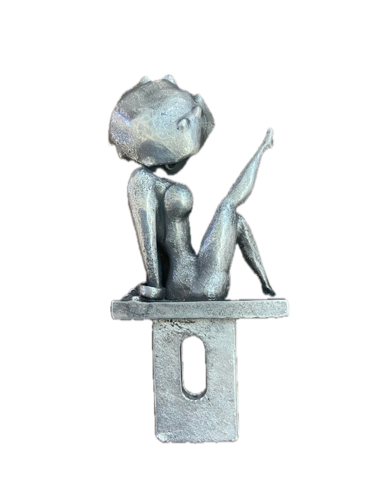 Betty Boop Licence Plate Topper -- Solid Pewter Pin Up Girl