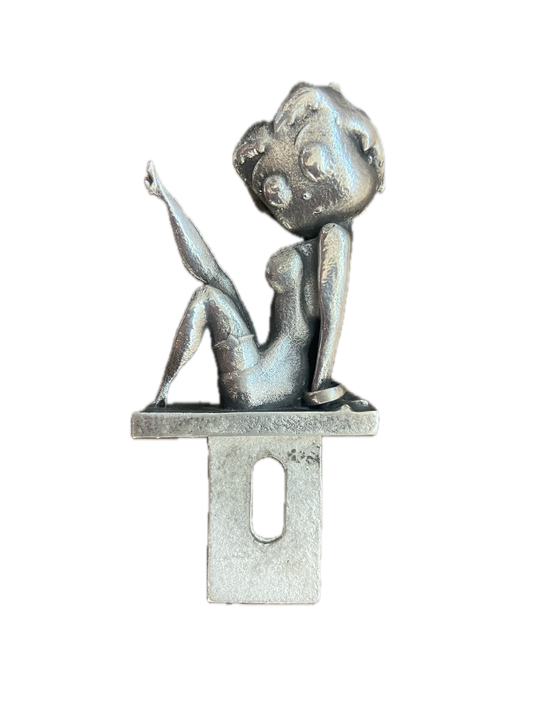 Betty Boop Licence Plate Topper -- Solid Pewter Pin Up Girl