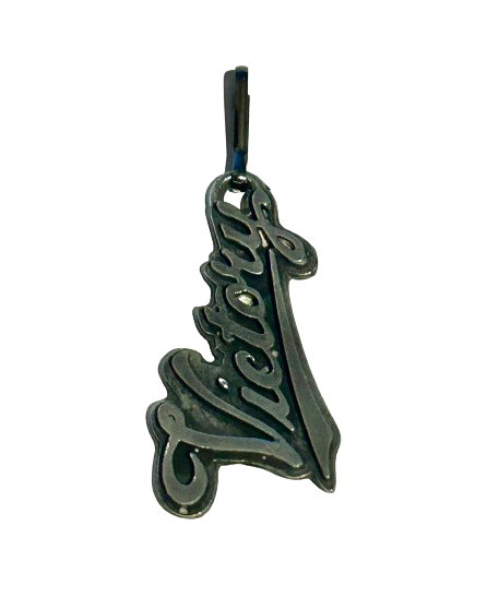 Victory Motorcycles zipper pull - Victory zipper pull - Victory Motorcycle pull tag - Pewter Victory Zipper pull