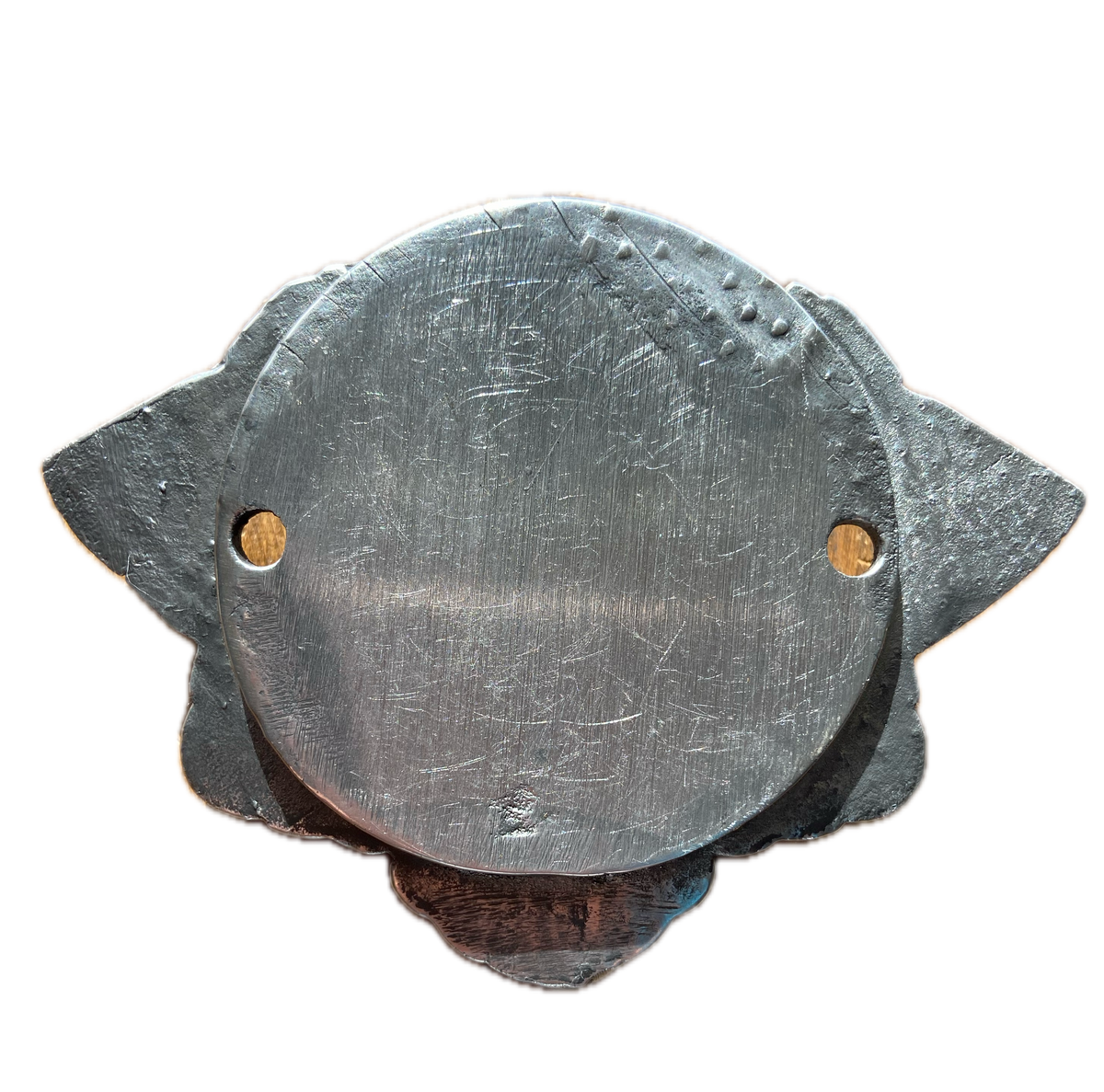 Viking Motorcycle Horn Cover – Norse Warrior Head and Axes Hand Cast in Solid Pewter