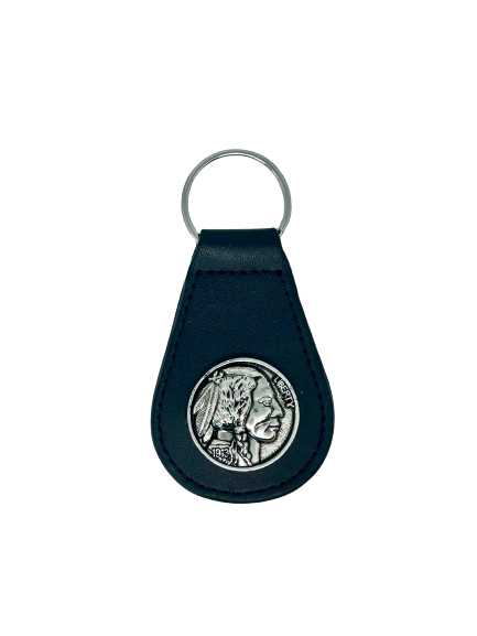 Indian buffalo nickel key tag - Indian key fob - Indian Chief key tag - Liberty nickle key tag choice of color