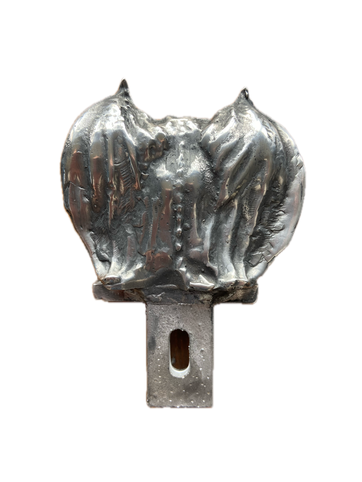 Pewter Gargoyle License Plate Topper – Handmade Gothic Car & Motorcycle Accessory