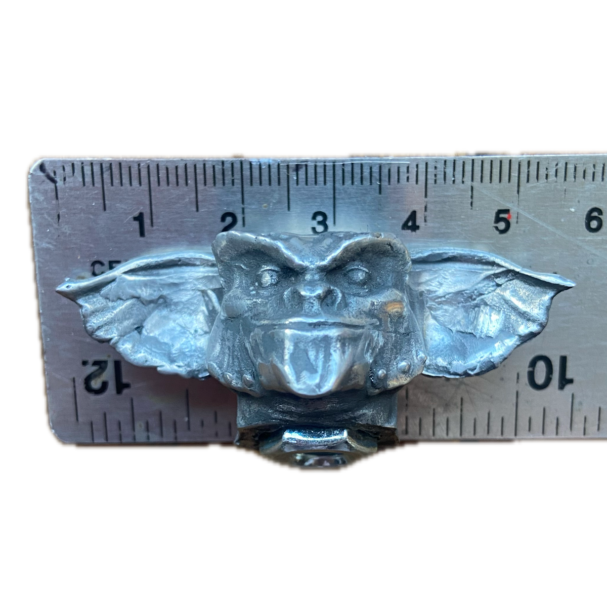 Pewter Gremlin Air Filter Bolt Cover – Handmade Hot Rod & Motorcycle Accessory