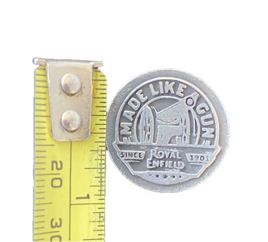 Royal Enfield Made Like a Gun Lapel Pin - Solid Pewter Indian Motorcycle Riders