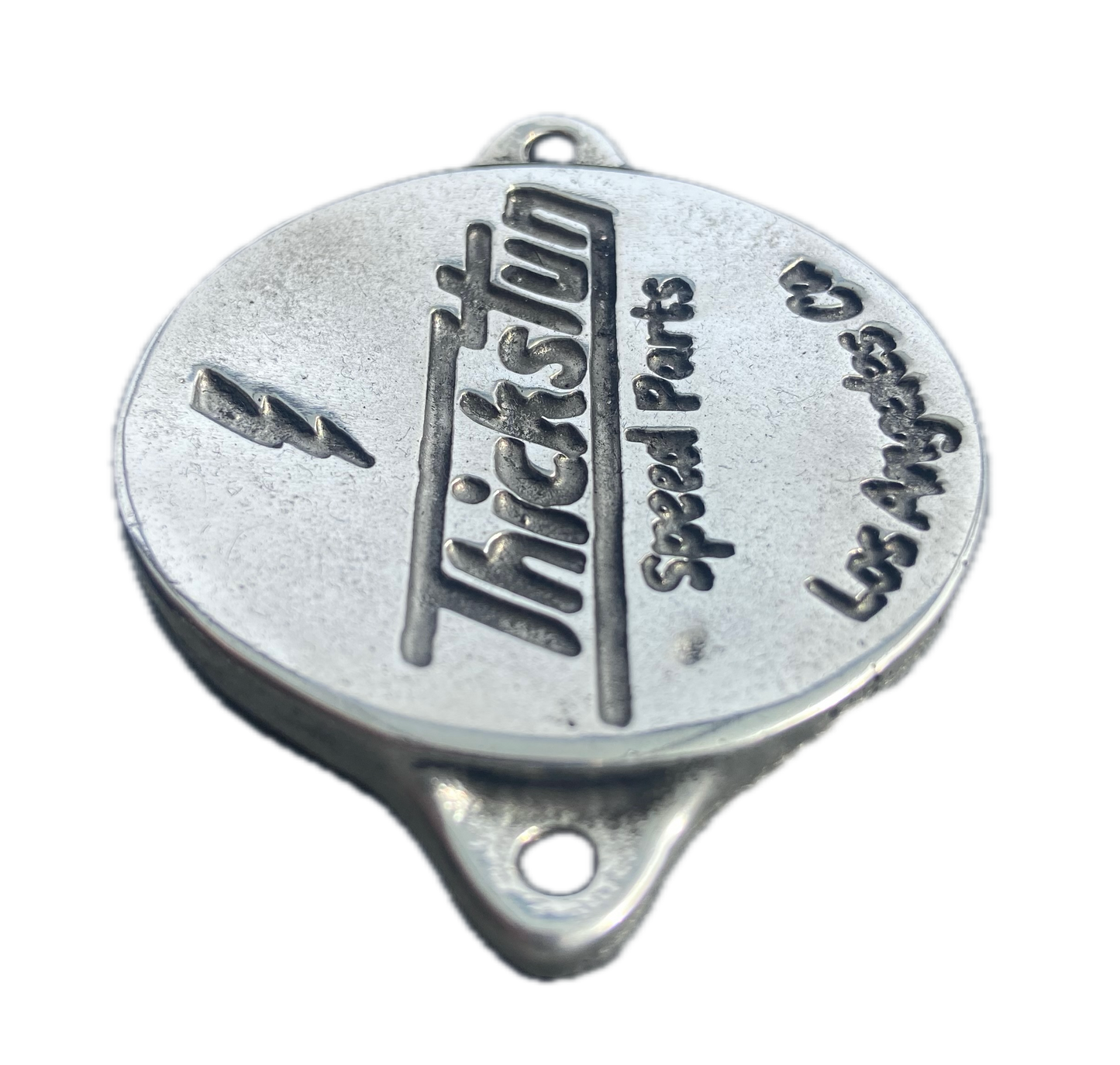 Vintage Thickstun Speed Parts Badge - Solid Pewter - Ford Flathead Accessories