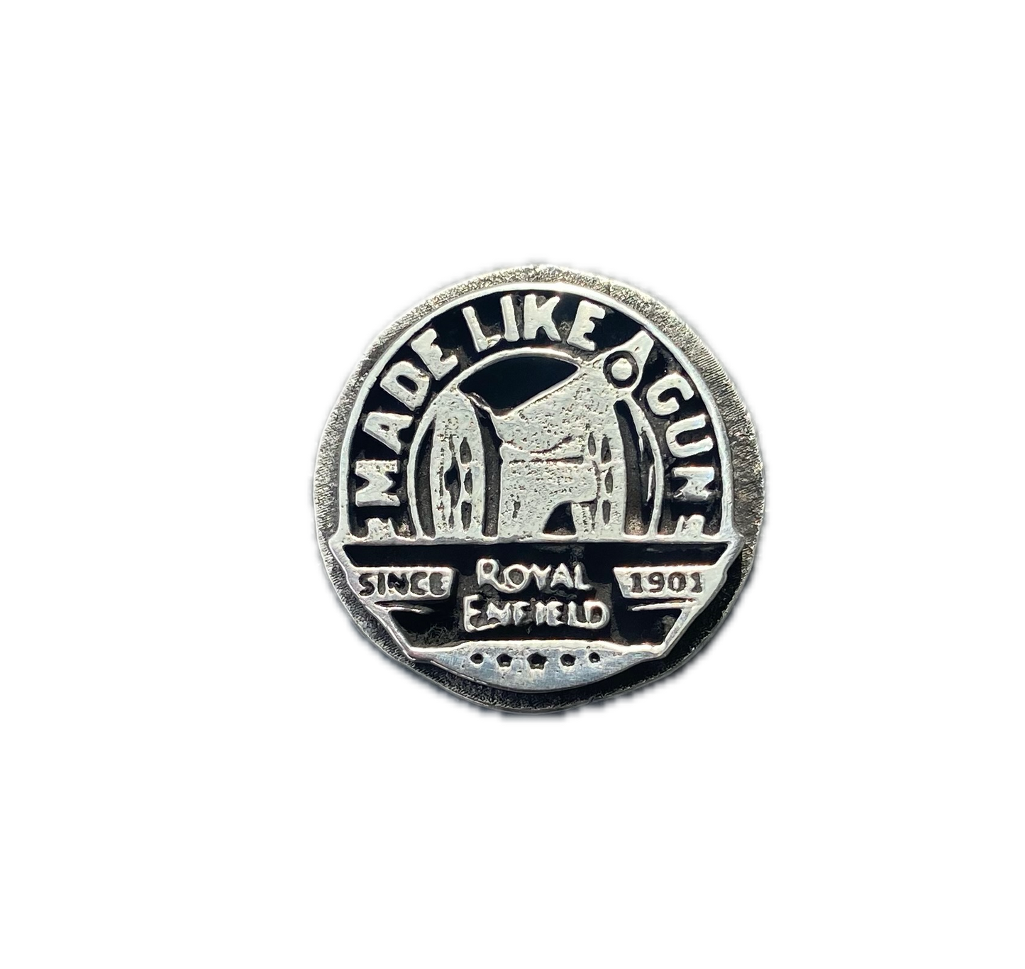 Royal Enfield Made Like a Gun Round Licence Plate Bolt Cover - Indian Motorcycle Rider Accessories