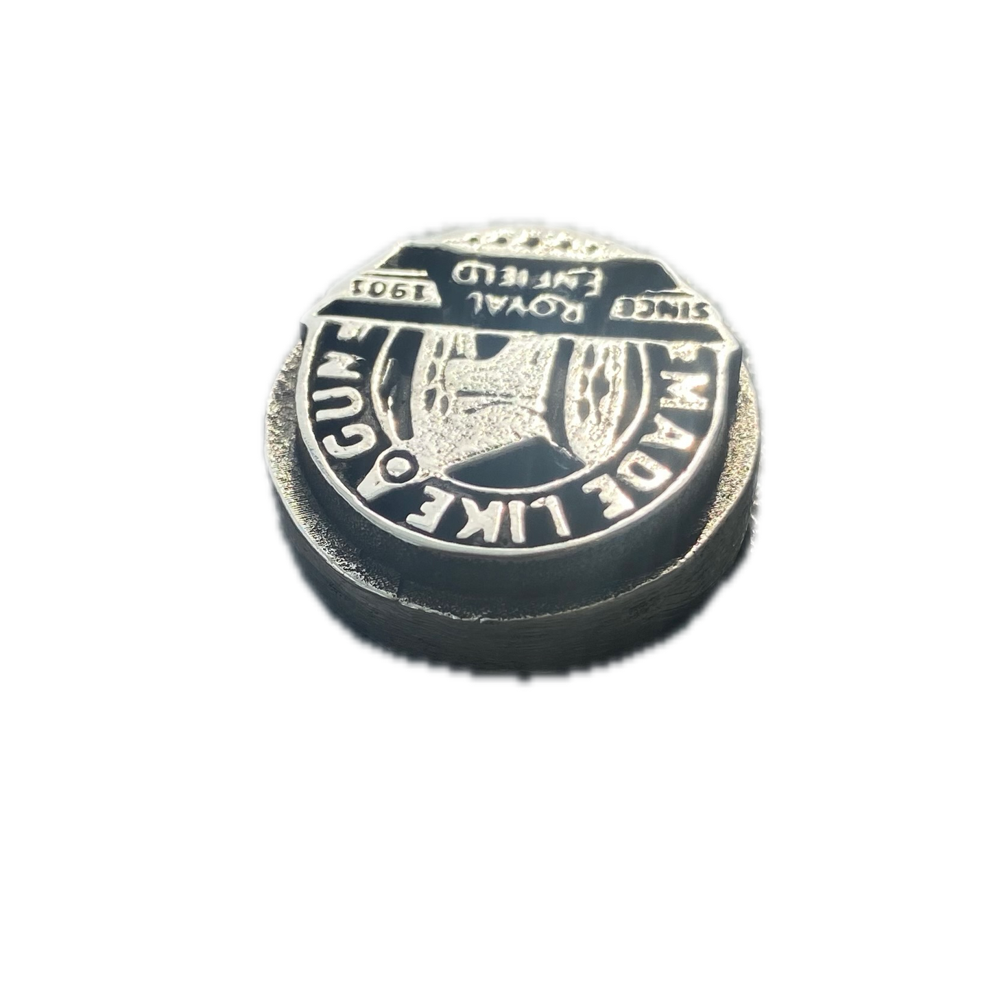 Royal Enfield Made Like a Gun Round Licence Plate Bolt Cover - Indian Motorcycle Rider Accessories