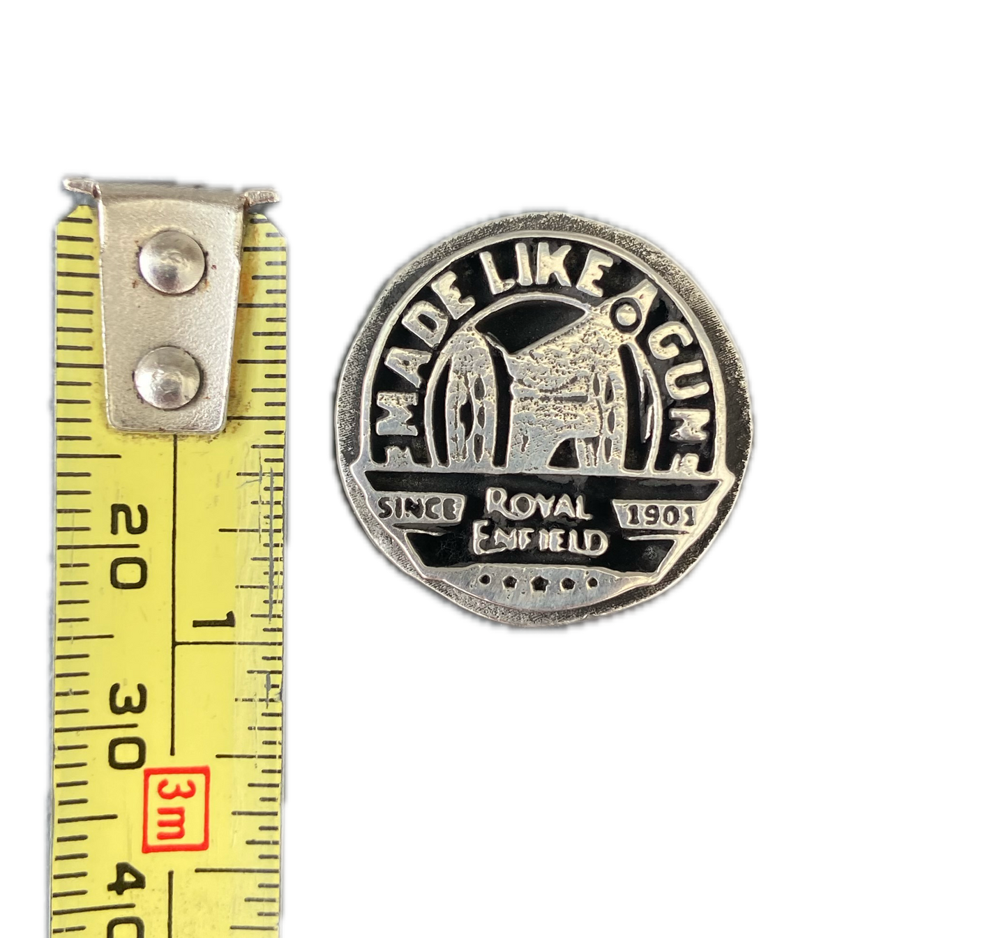 Royal Enfield Made Like a Gun Round Licence Plate Bolt Cover - Indian Motorcycle Rider Accessories