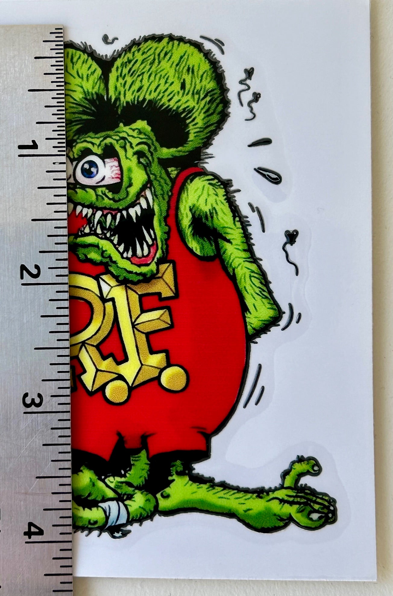 Rat Fink stickers, permanent Rat Fink sticker, NEW and unique technology transfer stickers with no borders or outline