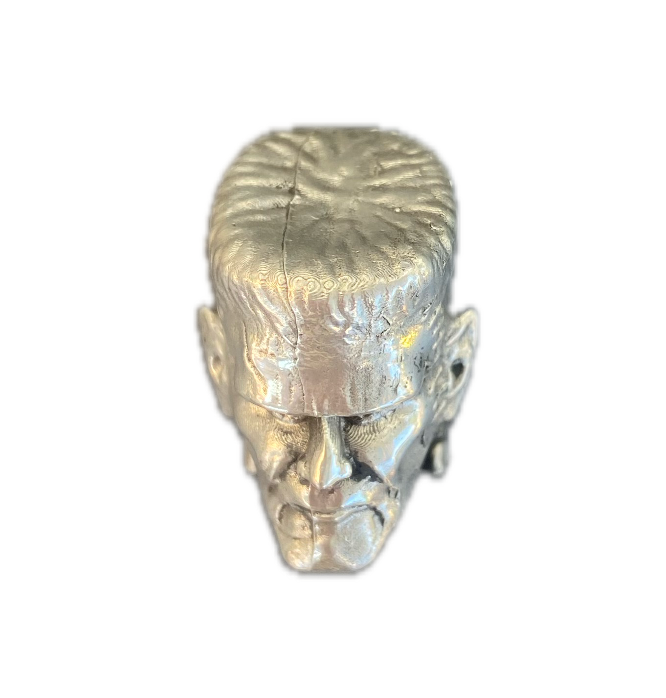 Handmade Frankenstein’s Monster Tire Valve Cover – Solid Pewter | Gothic Car Accessory | Halloween Auto Gift | Unique Hot Rod Detail