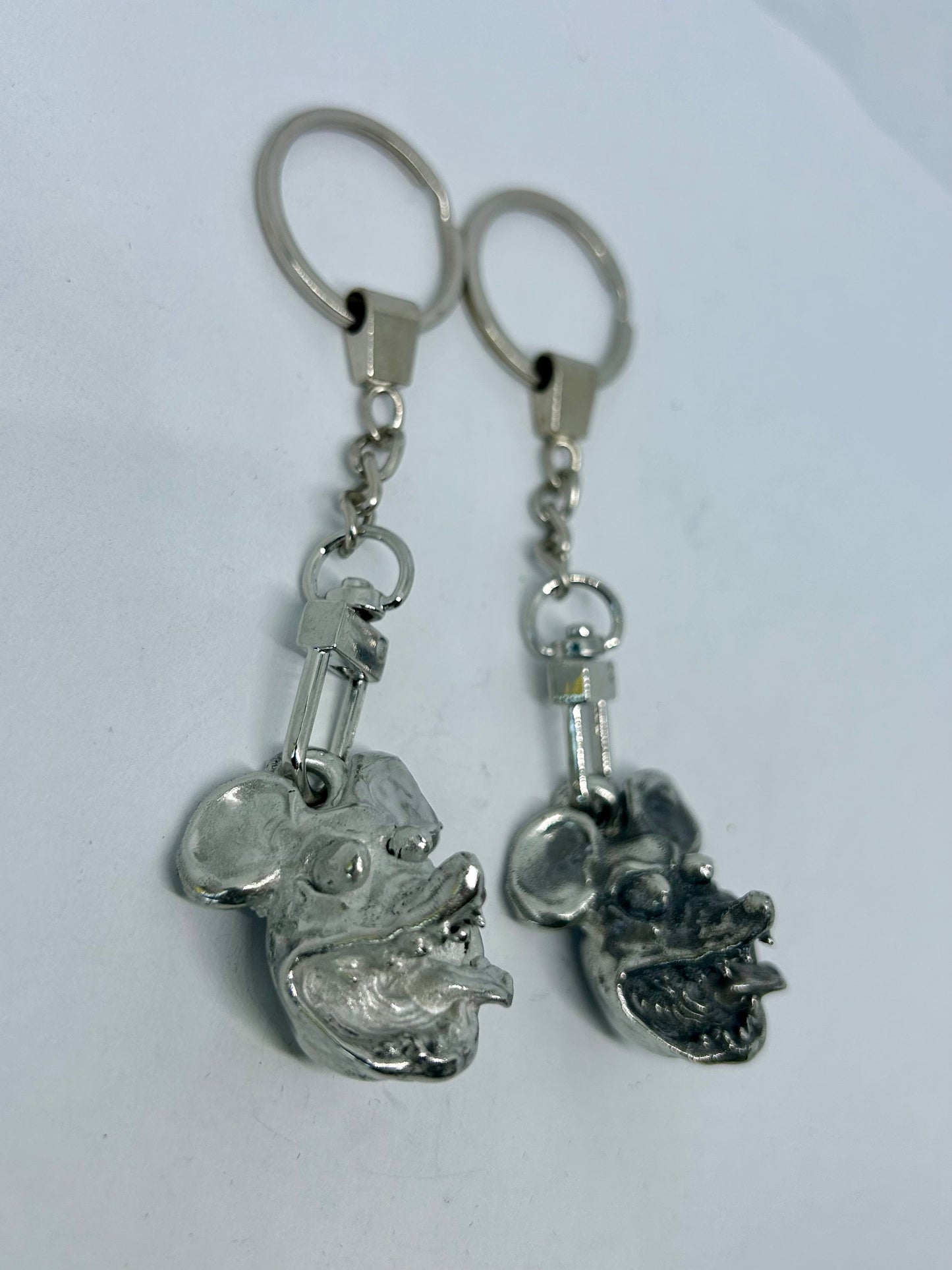 Rat Fink Keytag - solid pewter Rat Fink key chain - Rat Fink key holder - Metal Rat Fink key chain - Rat Fink collectible