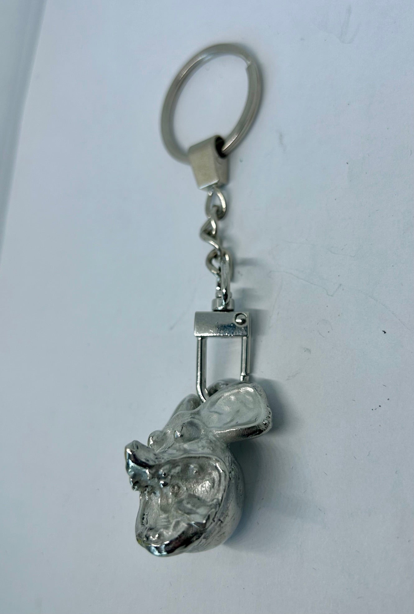 Rat Fink Keytag - solid pewter Rat Fink key chain - Rat Fink key holder - Metal Rat Fink key chain - Rat Fink collectible