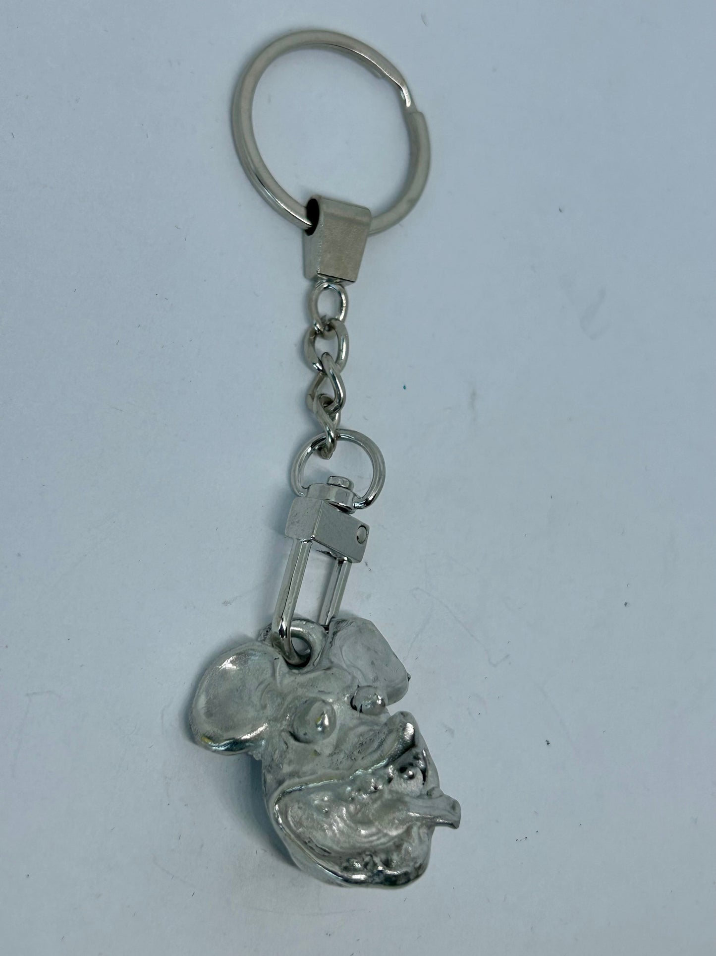 Rat Fink Keytag - solid pewter Rat Fink key chain - Rat Fink key holder - Metal Rat Fink key chain - Rat Fink collectible