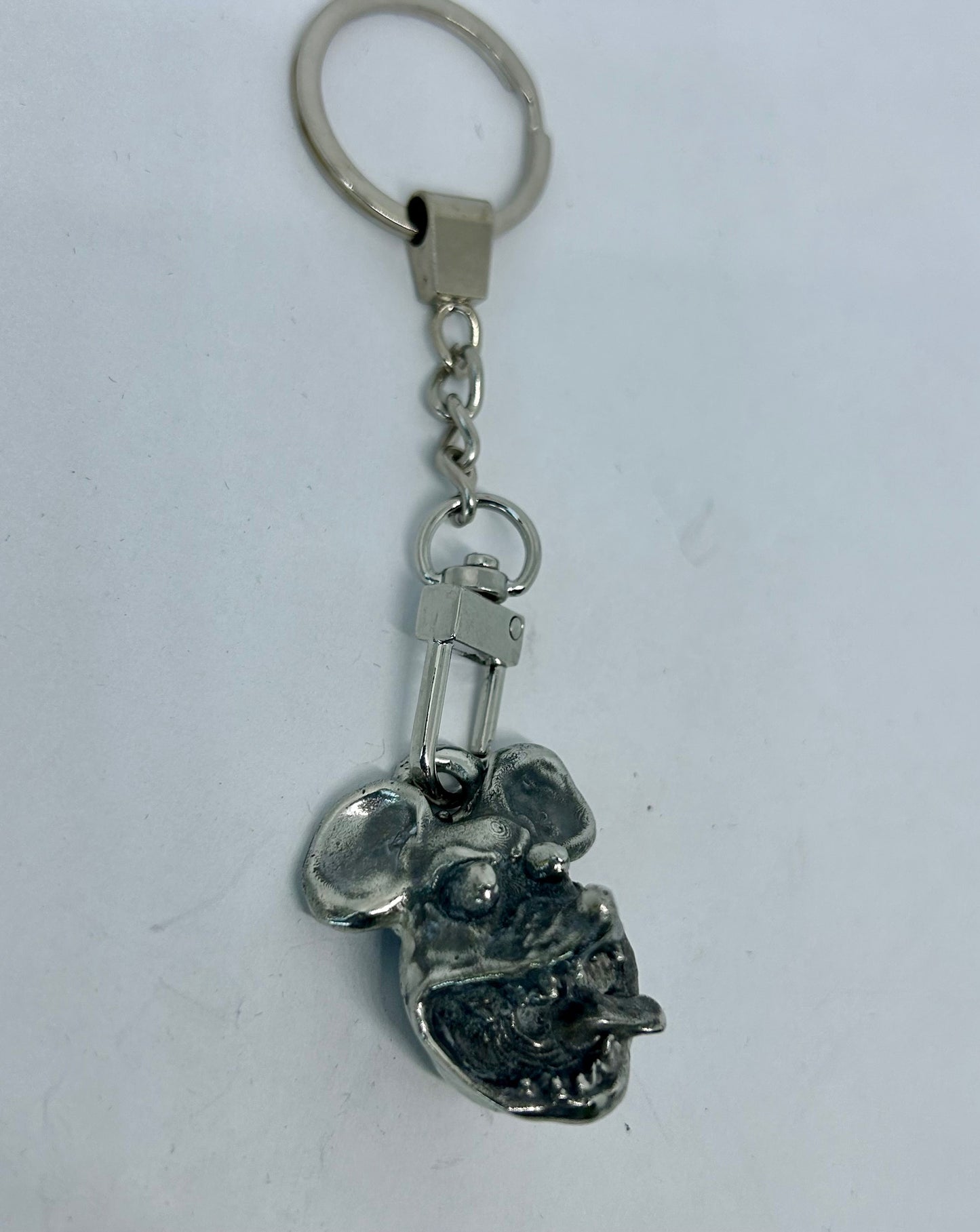 Rat Fink Keytag - solid pewter Rat Fink key chain - Rat Fink key holder - Metal Rat Fink key chain - Rat Fink collectible