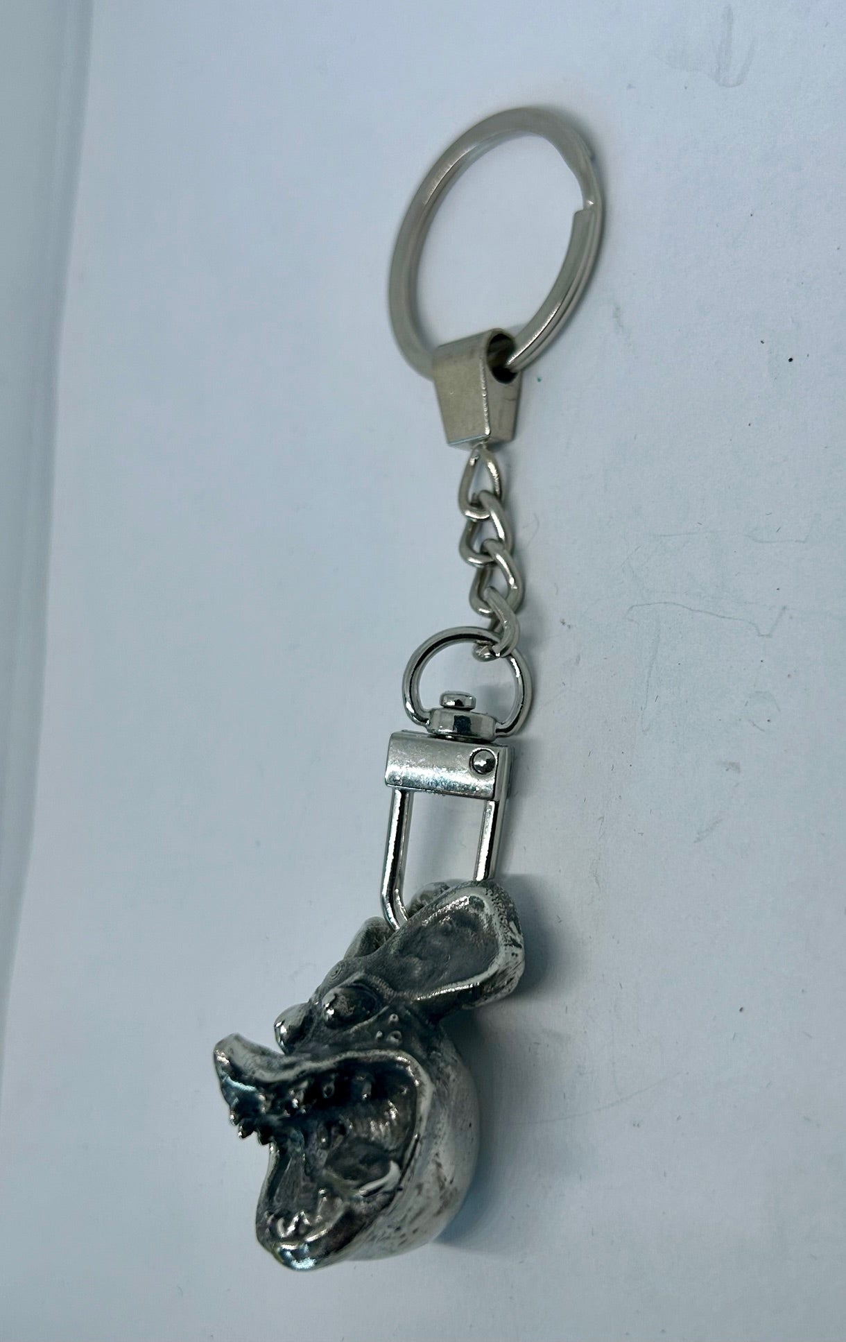 Rat Fink Keytag - solid pewter Rat Fink key chain - Rat Fink key holder - Metal Rat Fink key chain - Rat Fink collectible