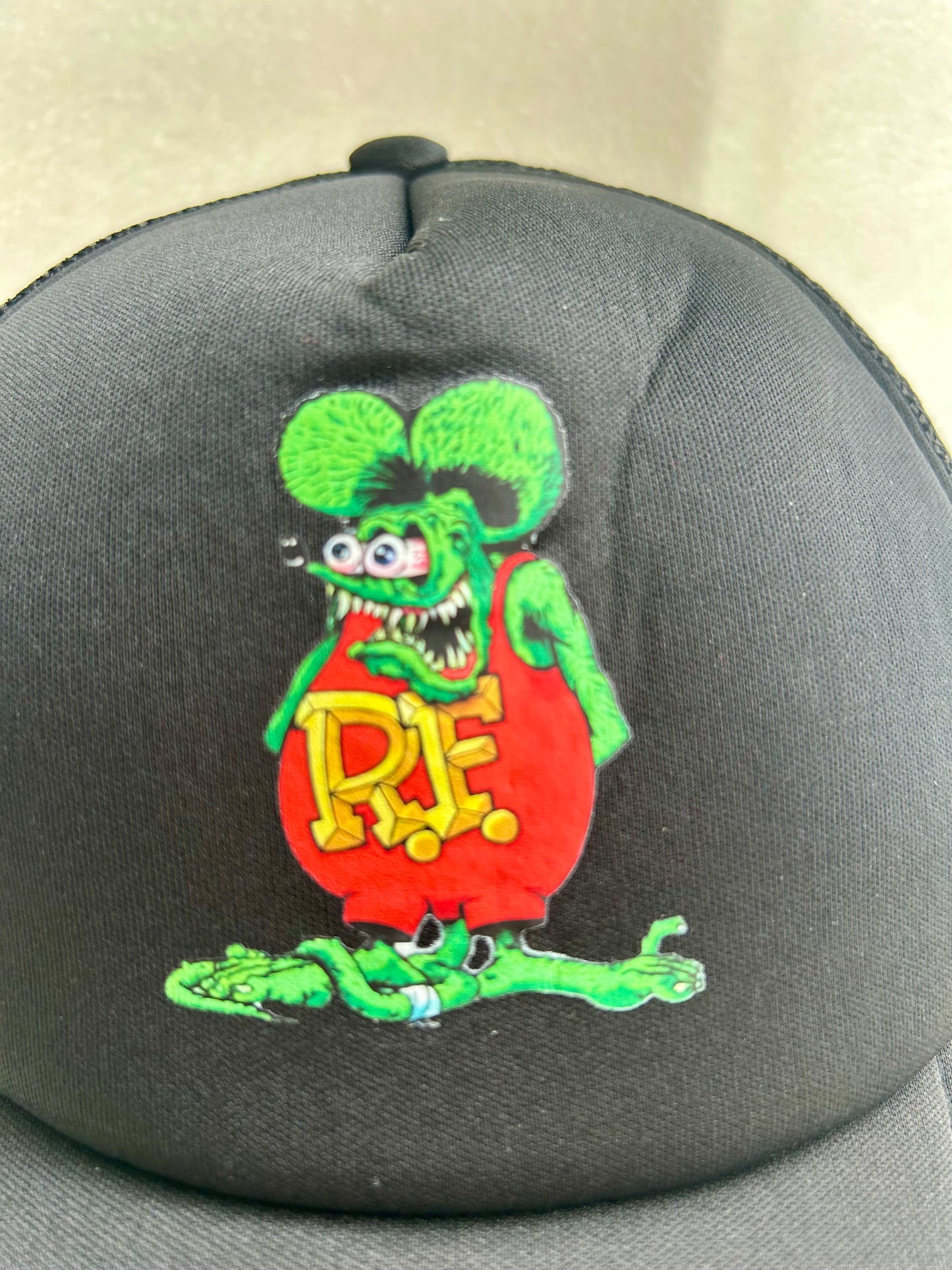 Rat Fink baseball hat - Big Daddy Ed Roth baseball cap with Rat Fink logo design