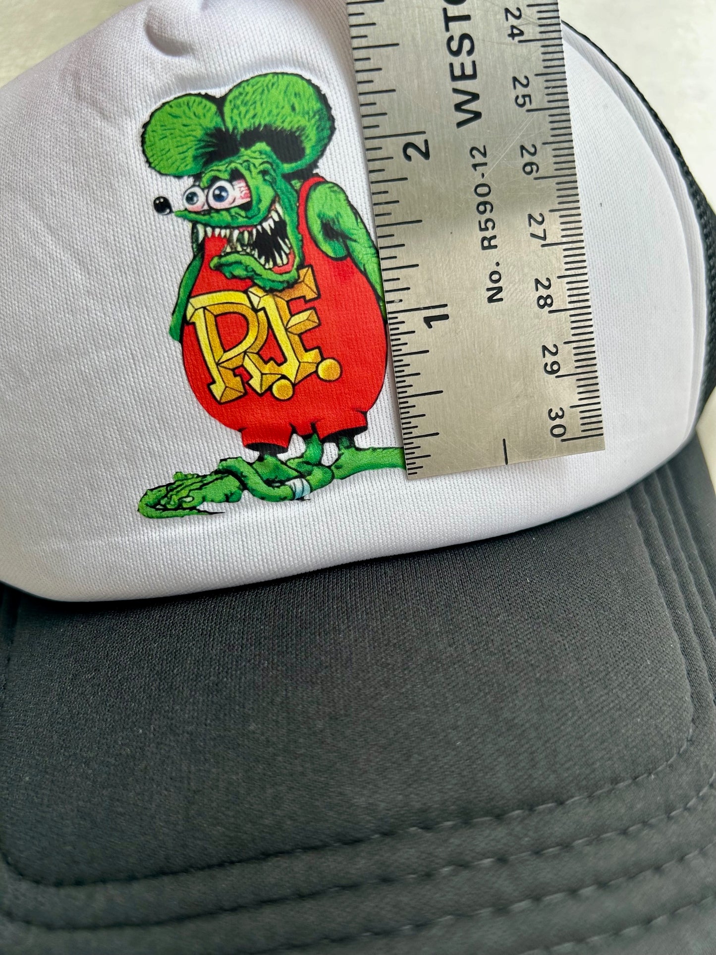 Rat Fink baseball hat - Big Daddy Ed Roth baseball cap with Rat Fink logo design