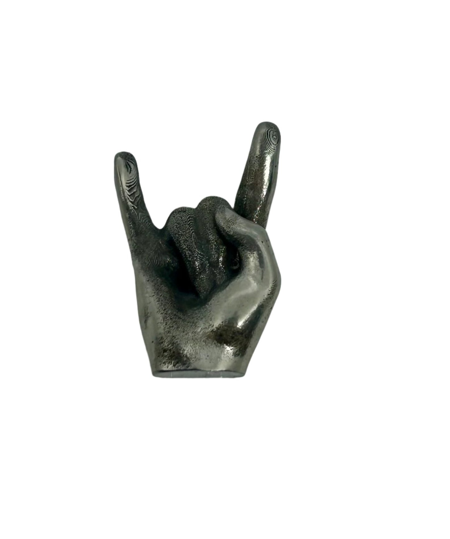 Rockhand pewter lapel badge